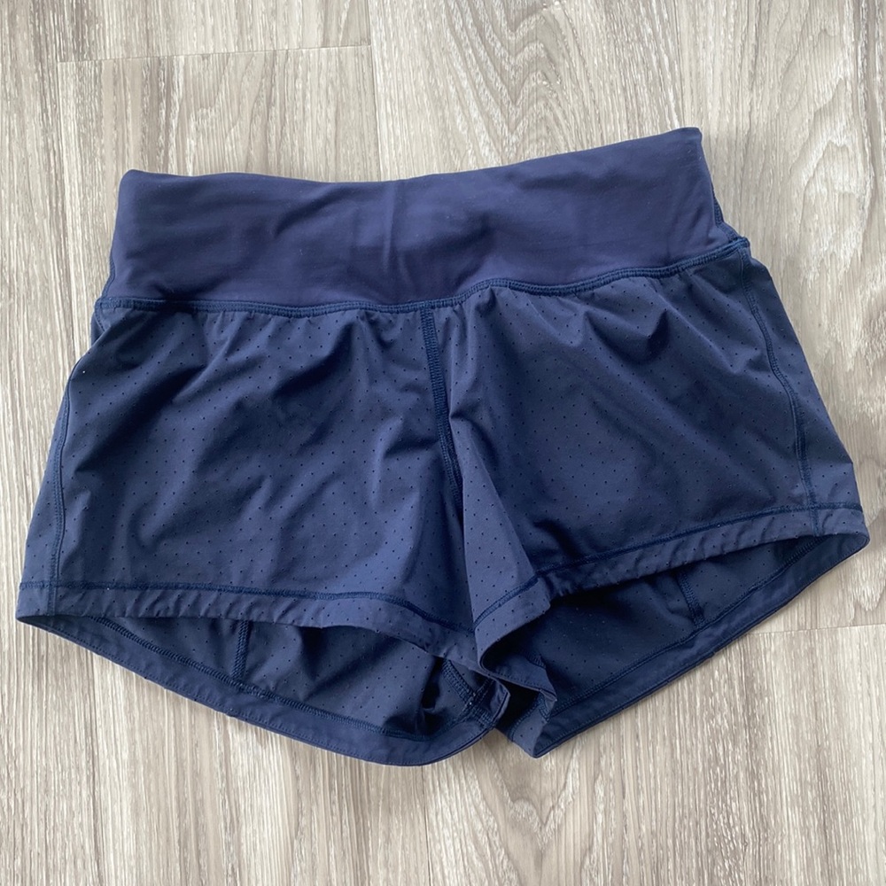 Navy lululemon shorts